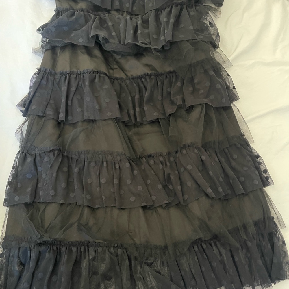 Ruffled Black Polka Dot Dress